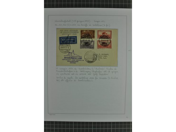 SAAR: 1929/34, Sammlung von 31 Briefen/Karten verschiedener Fahrten, dabei u.a. Sieger-Nr. 27A, 57H, 214 und 286, vielfach se