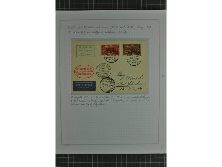 SAAR: 1929/34, Sammlung von 31 Briefen/Karten verschiedener Fahrten, dabei u.a. Sieger-Nr. 27A, 57H, 214 und 286, vielfach se