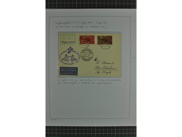 SAAR: 1929/34, Sammlung von 31 Briefen/Karten verschiedener Fahrten, dabei u.a. Sieger-Nr. 27A, 57H, 214 und 286, vielfach se