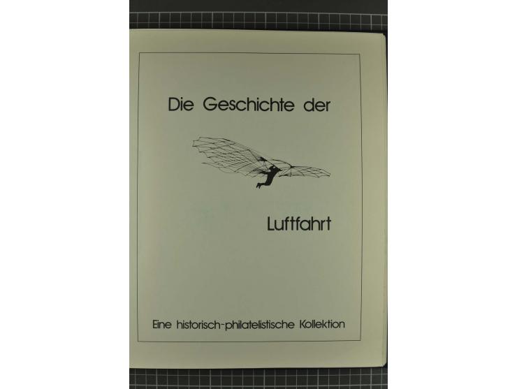 GESCHICHTE DER LUFTFAHRT: 1978/83 (ca.), 75 Jahre Motorflug, Sammlung mit über 400 Marken, 30 Blocks und 16 Belegen in 2 illu