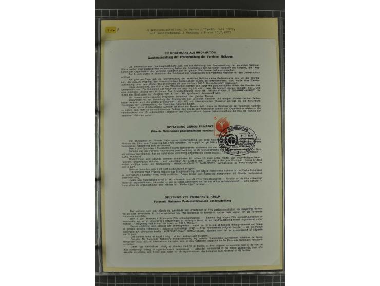 UMWELTSCHUTZ: 1930/79 (ca.), postfrische, ungebrauchte und gestempelte Sammlung mit Briefstücken und Belegen, dabei Sonderste
