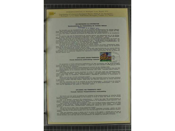 UMWELTSCHUTZ: 1930/79 (ca.), postfrische, ungebrauchte und gestempelte Sammlung mit Briefstücken und Belegen, dabei Sonderste