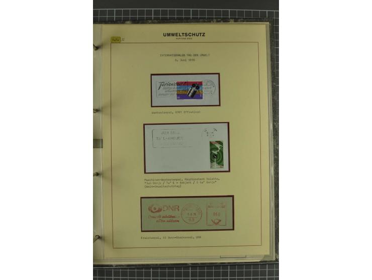 UMWELTSCHUTZ: 1930/79 (ca.), postfrische, ungebrauchte und gestempelte Sammlung mit Briefstücken und Belegen, dabei Sonderste