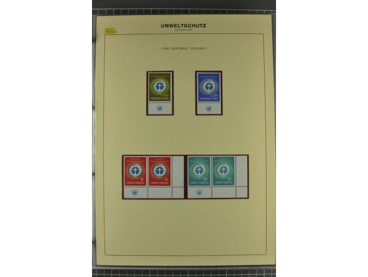 UMWELTSCHUTZ: 1930/79 (ca.), postfrische, ungebrauchte und gestempelte Sammlung mit Briefstücken und Belegen, dabei Sonderste
