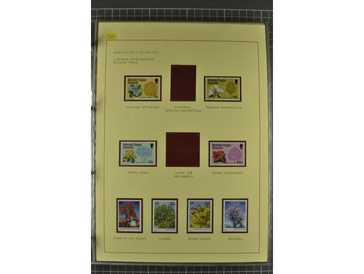 WALD UND FORST: 1943/82, postfrische, ungebrauchte und gestempelte Sammlung mit Briefstücken und vielen Belegen, dabei Sonder