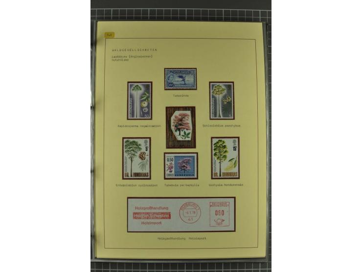 WALD UND FORST: 1943/82, postfrische, ungebrauchte und gestempelte Sammlung mit Briefstücken und vielen Belegen, dabei Sonder
