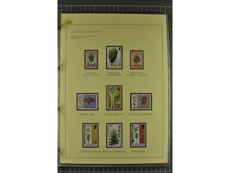 WALD UND FORST: 1943/82, postfrische, ungebrauchte und gestempelte Sammlung mit Briefstücken und vielen Belegen, dabei Sonder