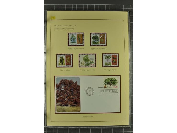 WALD UND FORST: 1943/82, postfrische, ungebrauchte und gestempelte Sammlung mit Briefstücken und vielen Belegen, dabei Sonder