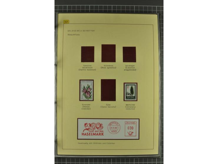 WALD UND FORST: 1943/82, postfrische, ungebrauchte und gestempelte Sammlung mit Briefstücken und vielen Belegen, dabei Sonder