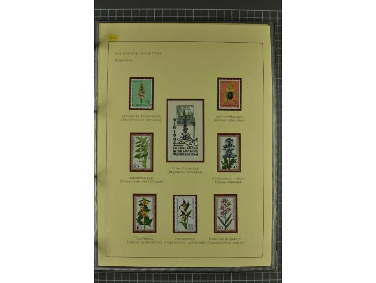 WALD UND FORST: 1943/82, postfrische, ungebrauchte und gestempelte Sammlung mit Briefstücken und vielen Belegen, dabei Sonder