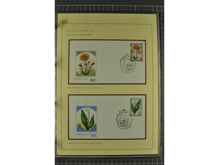 WALD UND FORST: 1943/82, postfrische, ungebrauchte und gestempelte Sammlung mit Briefstücken und vielen Belegen, dabei Sonder