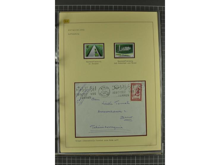 WALD UND FORST: 1943/82, postfrische, ungebrauchte und gestempelte Sammlung mit Briefstücken und vielen Belegen, dabei Sonder