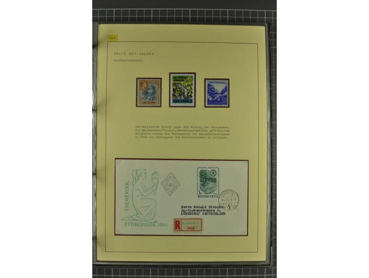 WALD UND FORST: 1943/82, postfrische, ungebrauchte und gestempelte Sammlung mit Briefstücken und vielen Belegen, dabei Sonder