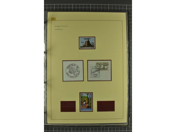 WALD UND FORST: 1943/82, postfrische, ungebrauchte und gestempelte Sammlung mit Briefstücken und vielen Belegen, dabei Sonder