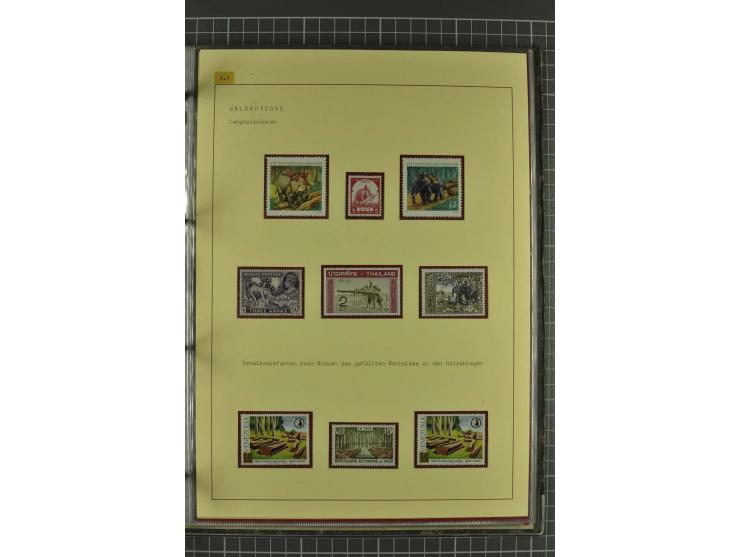 WALD UND FORST: 1943/82, postfrische, ungebrauchte und gestempelte Sammlung mit Briefstücken und vielen Belegen, dabei Sonder