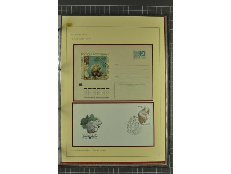 WALD UND FORST: 1943/82, postfrische, ungebrauchte und gestempelte Sammlung mit Briefstücken und vielen Belegen, dabei Sonder