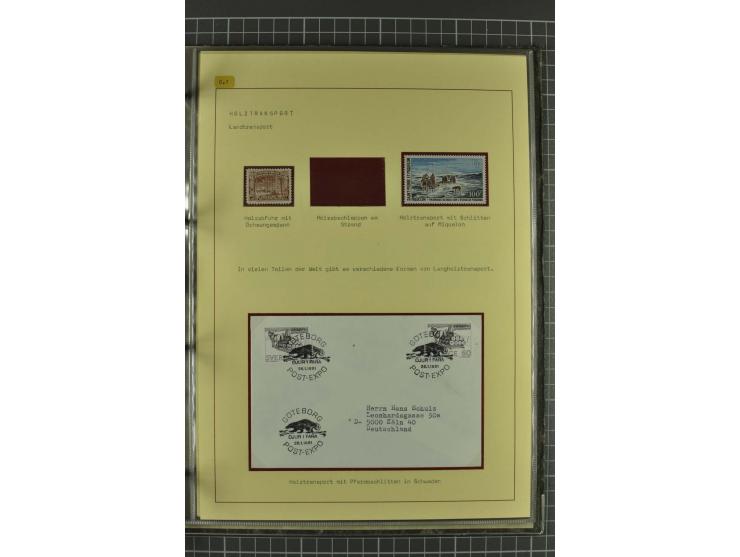 WALD UND FORST: 1943/82, postfrische, ungebrauchte und gestempelte Sammlung mit Briefstücken und vielen Belegen, dabei Sonder