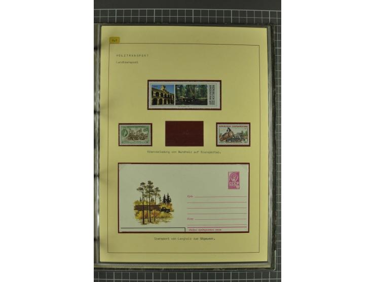 WALD UND FORST: 1943/82, postfrische, ungebrauchte und gestempelte Sammlung mit Briefstücken und vielen Belegen, dabei Sonder
