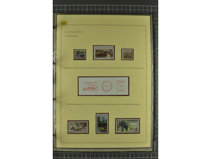 WALD UND FORST: 1943/82, postfrische, ungebrauchte und gestempelte Sammlung mit Briefstücken und vielen Belegen, dabei Sonder
