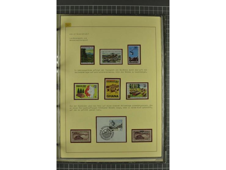 WALD UND FORST: 1943/82, postfrische, ungebrauchte und gestempelte Sammlung mit Briefstücken und vielen Belegen, dabei Sonder
