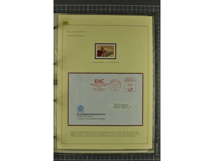 WALD UND FORST: 1943/82, postfrische, ungebrauchte und gestempelte Sammlung mit Briefstücken und vielen Belegen, dabei Sonder