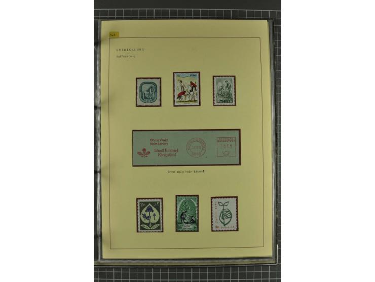 WALD UND FORST: 1943/82, postfrische, ungebrauchte und gestempelte Sammlung mit Briefstücken und vielen Belegen, dabei Sonder