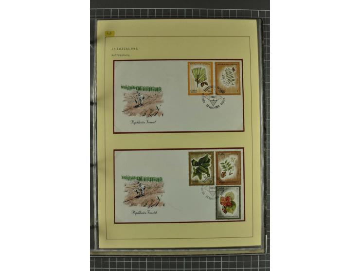 WALD UND FORST: 1943/82, postfrische, ungebrauchte und gestempelte Sammlung mit Briefstücken und vielen Belegen, dabei Sonder