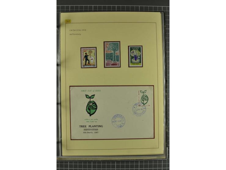 WALD UND FORST: 1943/82, postfrische, ungebrauchte und gestempelte Sammlung mit Briefstücken und vielen Belegen, dabei Sonder