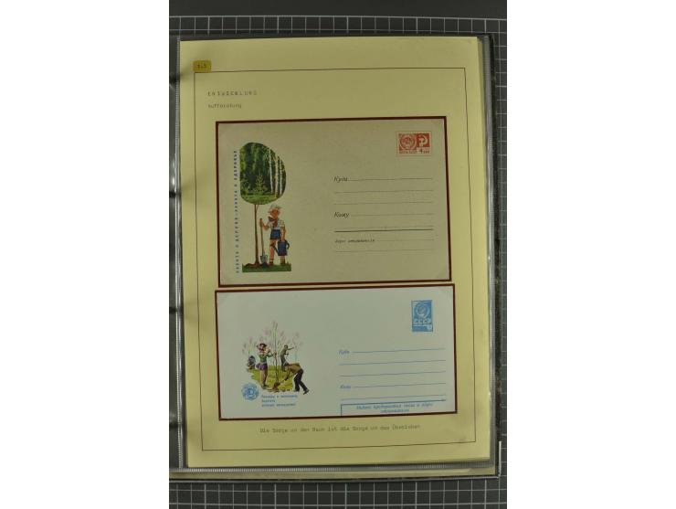 WALD UND FORST: 1943/82, postfrische, ungebrauchte und gestempelte Sammlung mit Briefstücken und vielen Belegen, dabei Sonder
