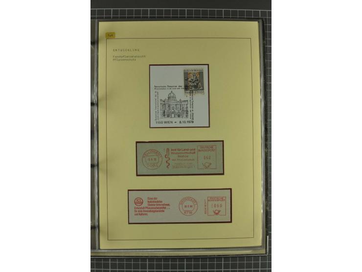 WALD UND FORST: 1943/82, postfrische, ungebrauchte und gestempelte Sammlung mit Briefstücken und vielen Belegen, dabei Sonder