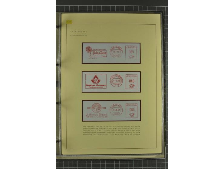 WALD UND FORST: 1943/82, postfrische, ungebrauchte und gestempelte Sammlung mit Briefstücken und vielen Belegen, dabei Sonder