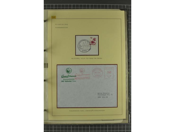 WALD UND FORST: 1943/82, postfrische, ungebrauchte und gestempelte Sammlung mit Briefstücken und vielen Belegen, dabei Sonder