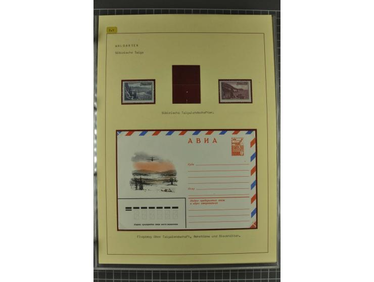 WALD UND FORST: 1943/82, postfrische, ungebrauchte und gestempelte Sammlung mit Briefstücken und vielen Belegen, dabei Sonder