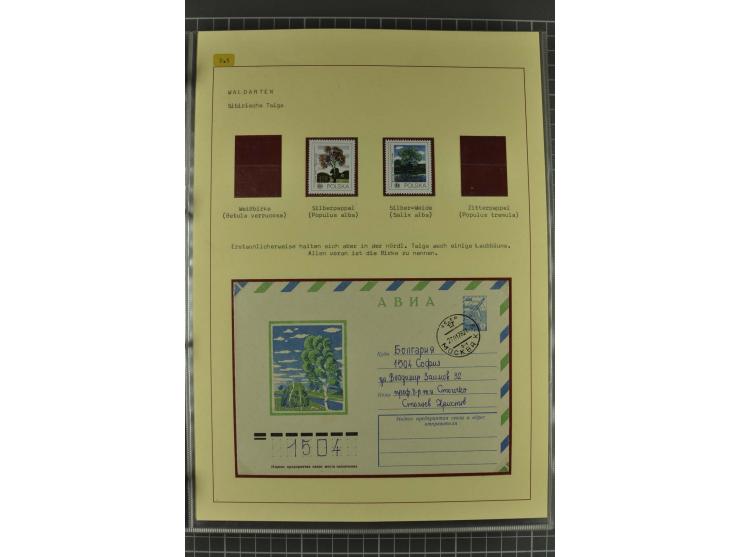 WALD UND FORST: 1943/82, postfrische, ungebrauchte und gestempelte Sammlung mit Briefstücken und vielen Belegen, dabei Sonder