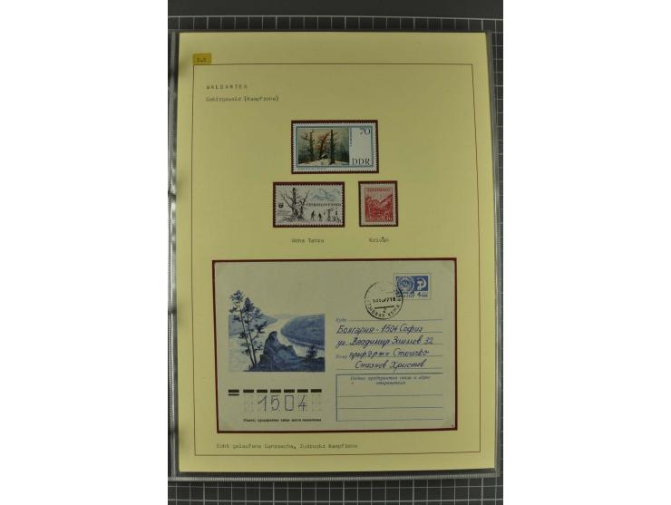 WALD UND FORST: 1943/82, postfrische, ungebrauchte und gestempelte Sammlung mit Briefstücken und vielen Belegen, dabei Sonder