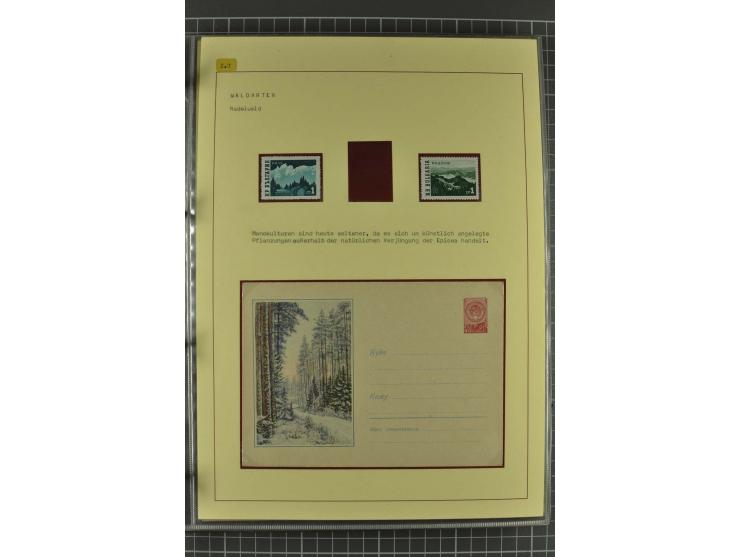 WALD UND FORST: 1943/82, postfrische, ungebrauchte und gestempelte Sammlung mit Briefstücken und vielen Belegen, dabei Sonder