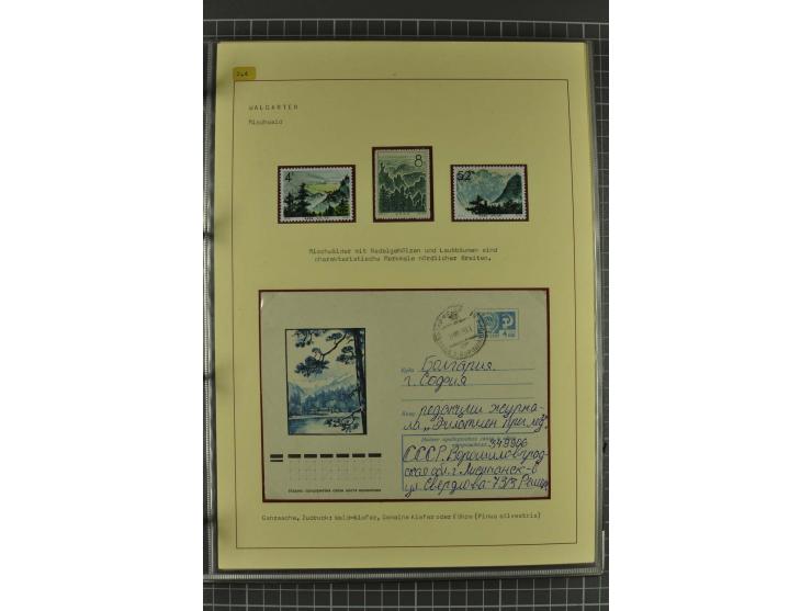 WALD UND FORST: 1943/82, postfrische, ungebrauchte und gestempelte Sammlung mit Briefstücken und vielen Belegen, dabei Sonder