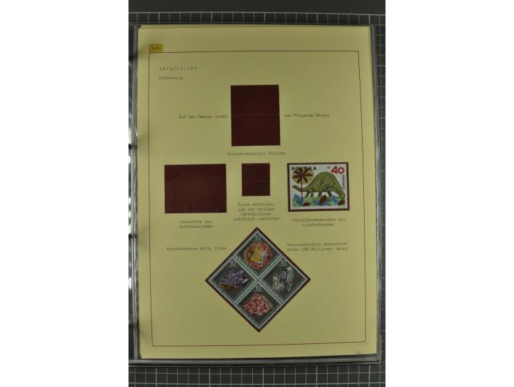 WALD UND FORST: 1943/82, postfrische, ungebrauchte und gestempelte Sammlung mit Briefstücken und vielen Belegen, dabei Sonder