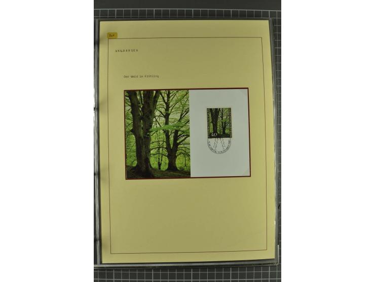 WALD UND FORST: 1943/82, postfrische, ungebrauchte und gestempelte Sammlung mit Briefstücken und vielen Belegen, dabei Sonder