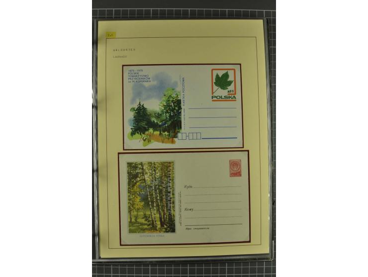 WALD UND FORST: 1943/82, postfrische, ungebrauchte und gestempelte Sammlung mit Briefstücken und vielen Belegen, dabei Sonder