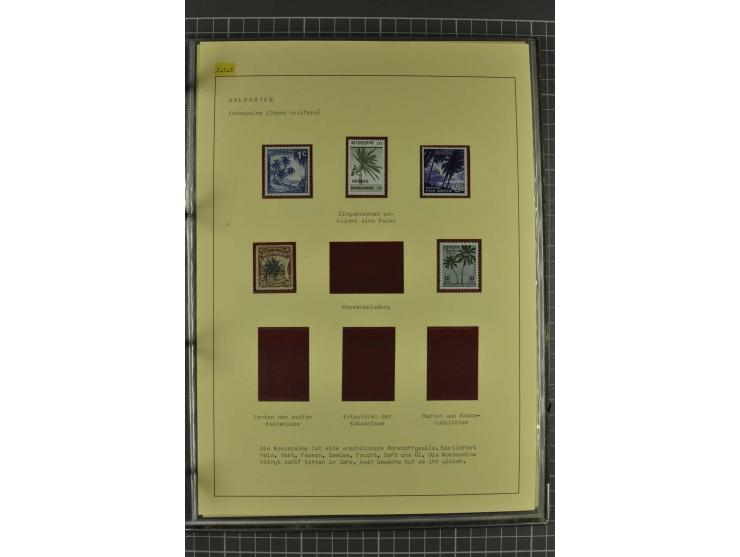 WALD UND FORST: 1943/82, postfrische, ungebrauchte und gestempelte Sammlung mit Briefstücken und vielen Belegen, dabei Sonder