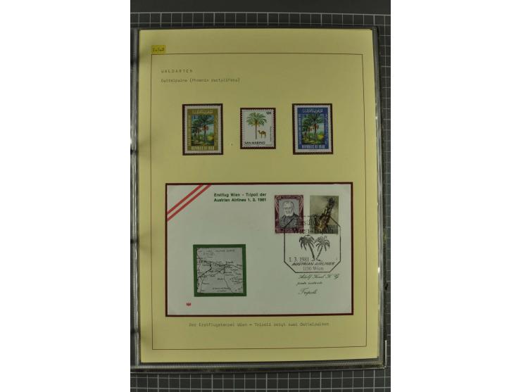 WALD UND FORST: 1943/82, postfrische, ungebrauchte und gestempelte Sammlung mit Briefstücken und vielen Belegen, dabei Sonder