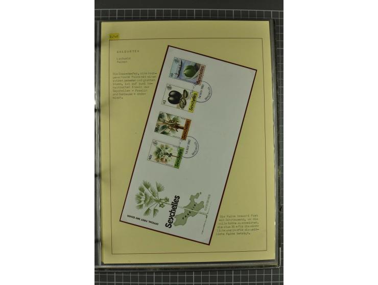 WALD UND FORST: 1943/82, postfrische, ungebrauchte und gestempelte Sammlung mit Briefstücken und vielen Belegen, dabei Sonder