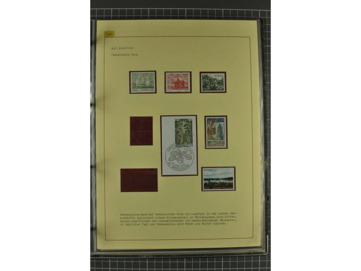 WALD UND FORST: 1943/82, postfrische, ungebrauchte und gestempelte Sammlung mit Briefstücken und vielen Belegen, dabei Sonder