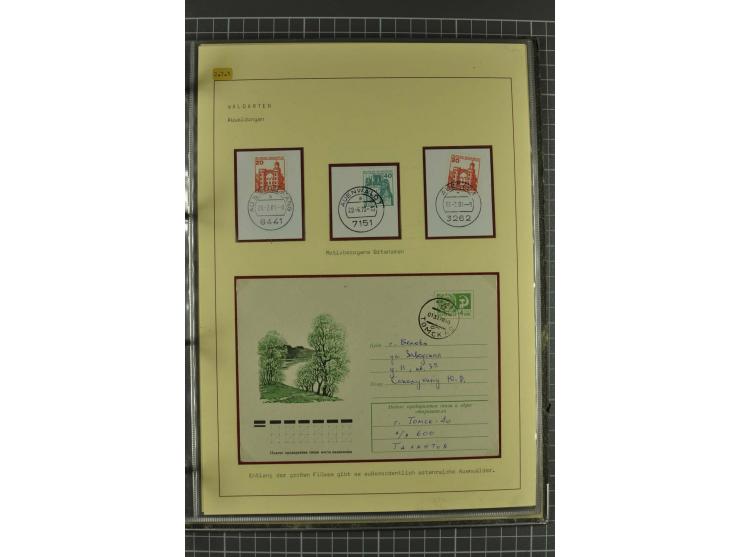 WALD UND FORST: 1943/82, postfrische, ungebrauchte und gestempelte Sammlung mit Briefstücken und vielen Belegen, dabei Sonder