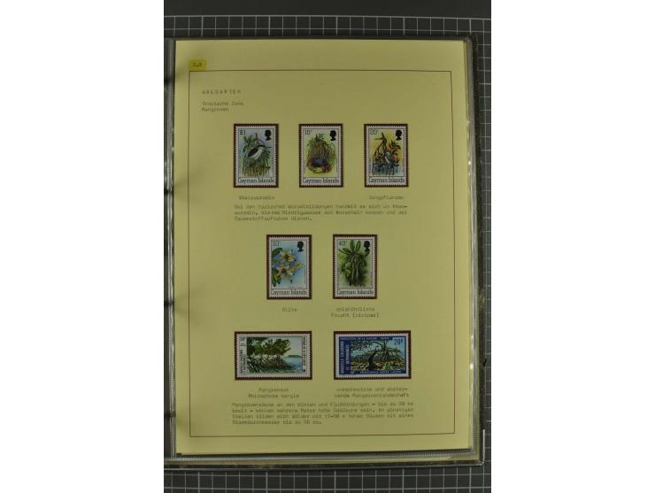 WALD UND FORST: 1943/82, postfrische, ungebrauchte und gestempelte Sammlung mit Briefstücken und vielen Belegen, dabei Sonder