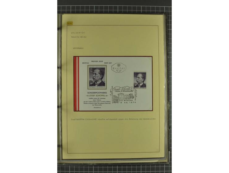 WALD UND FORST: 1943/82, postfrische, ungebrauchte und gestempelte Sammlung mit Briefstücken und vielen Belegen, dabei Sonder
