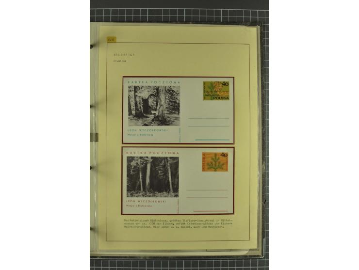 WALD UND FORST: 1943/82, postfrische, ungebrauchte und gestempelte Sammlung mit Briefstücken und vielen Belegen, dabei Sonder
