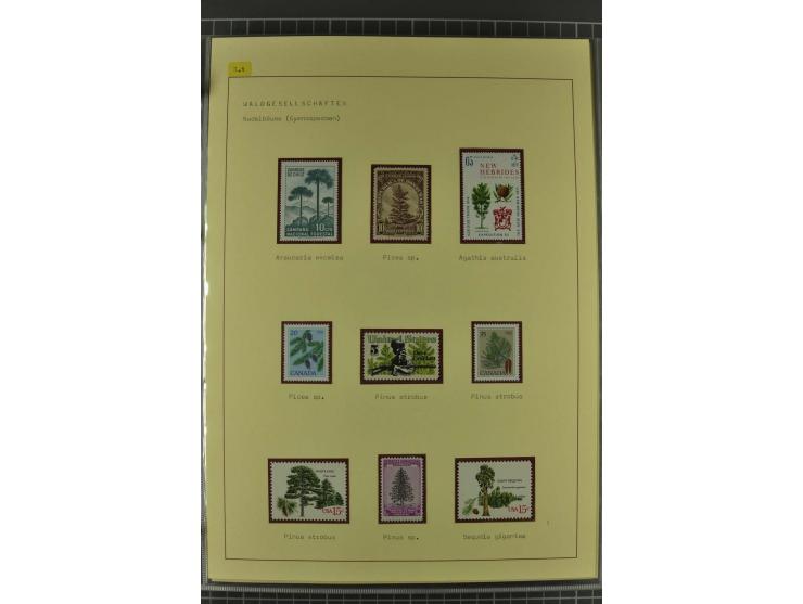 WALD UND FORST: 1943/82, postfrische, ungebrauchte und gestempelte Sammlung mit Briefstücken und vielen Belegen, dabei Sonder