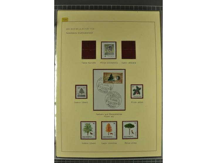 WALD UND FORST: 1943/82, postfrische, ungebrauchte und gestempelte Sammlung mit Briefstücken und vielen Belegen, dabei Sonder